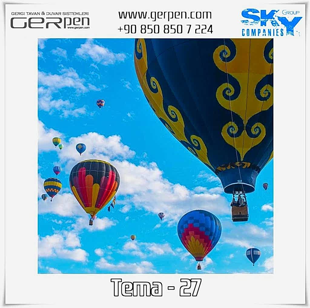 Gergi Tavan Balonlu Gökyüzü Tema 27