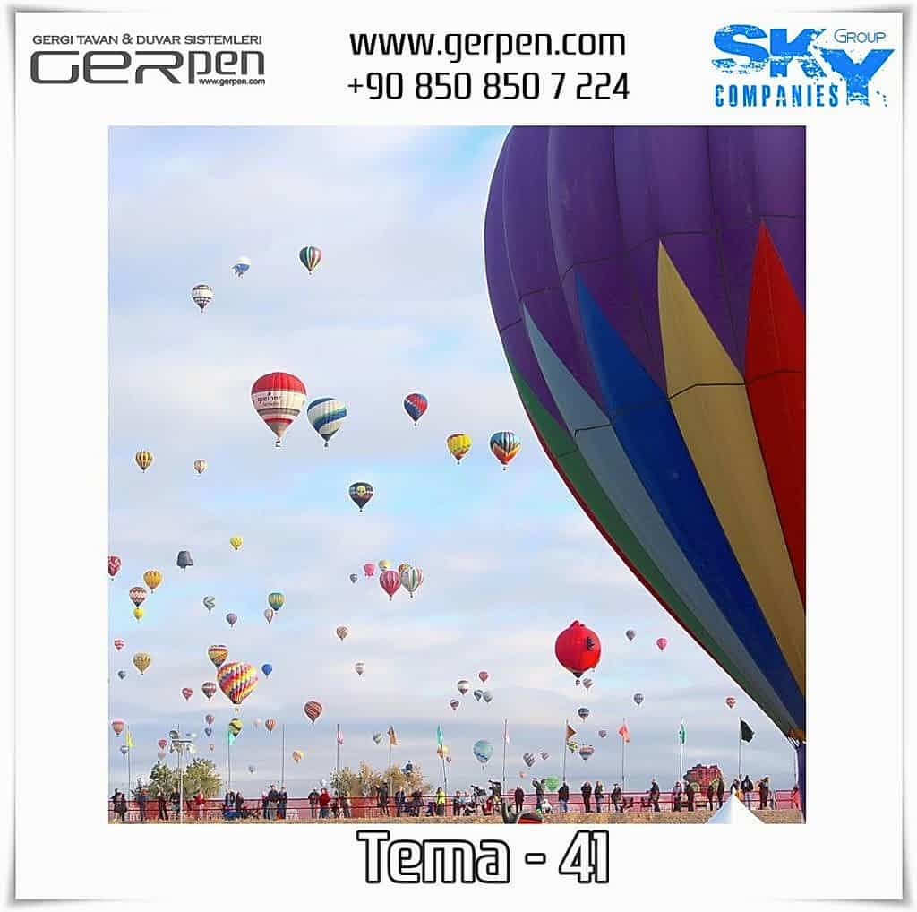 Gergi Tavan Balonlu Gökyüzü Tema 41