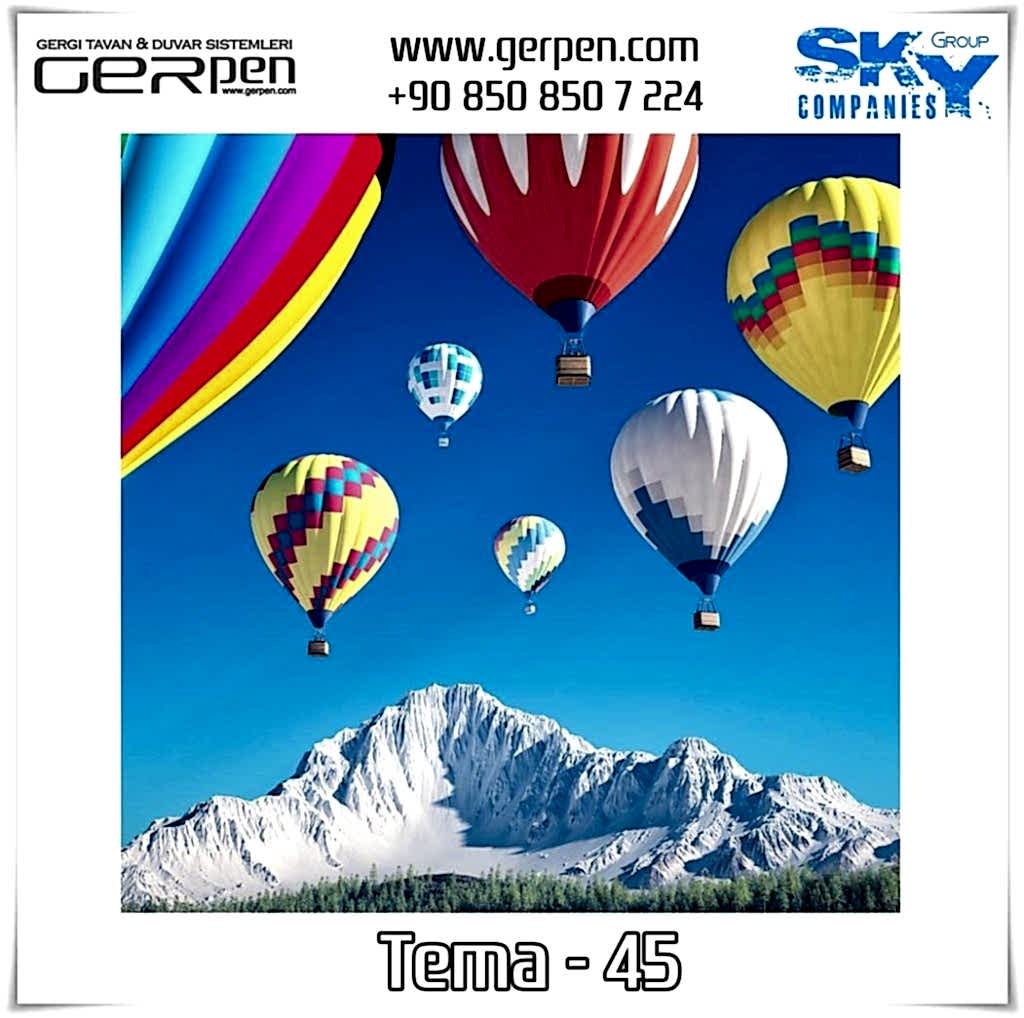 Gergi Tavan Balonlu Gökyüzü Tema 45